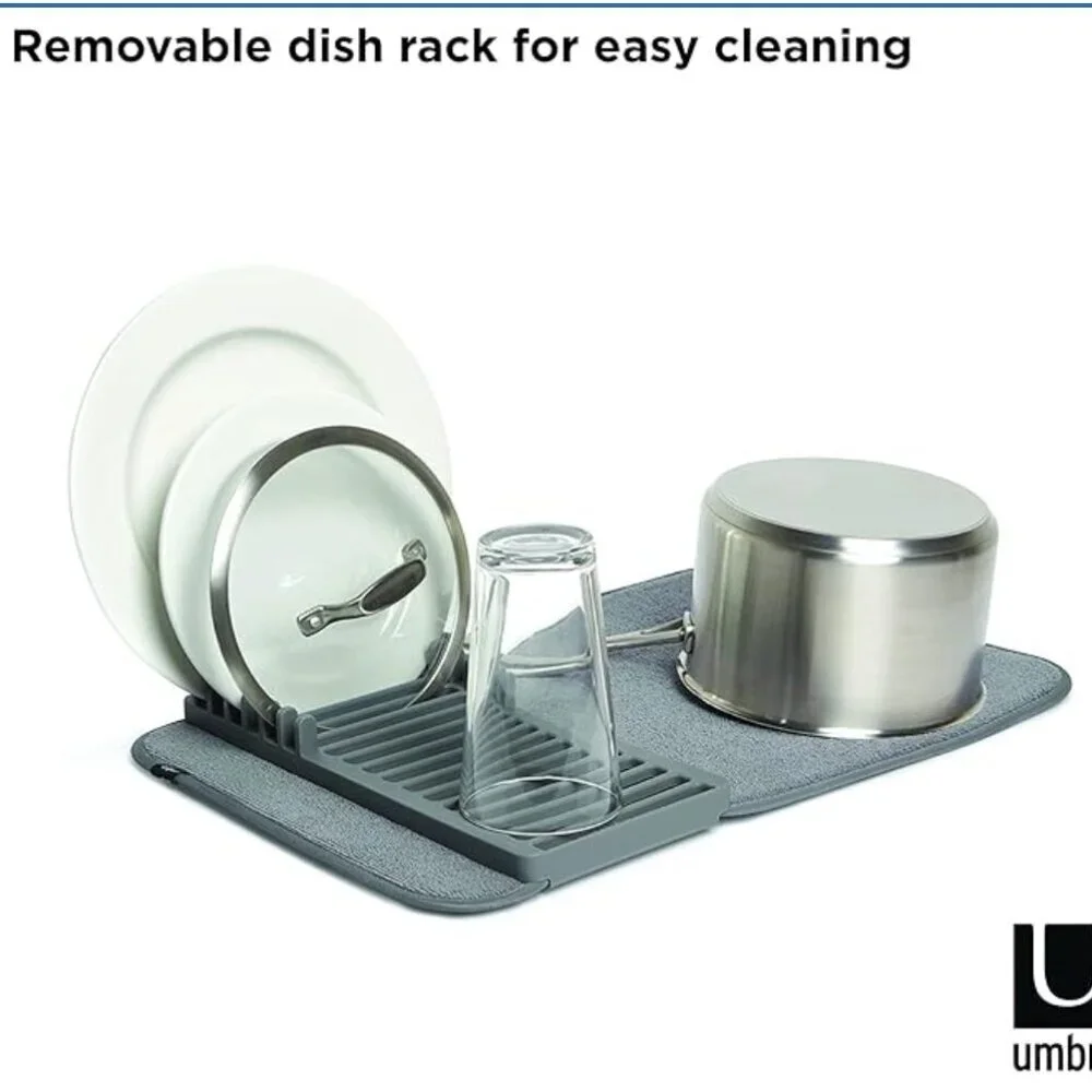 Umbra UDry Mini Dish Drying Mat in Gray - NBU